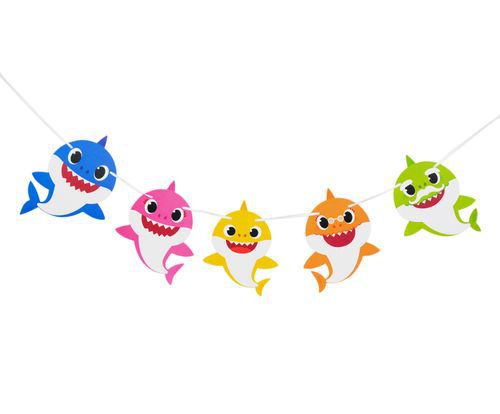 Faixa Decorativa Festa Baby Shark - Cromus 23610132