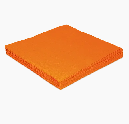 Guardanapo de Papel 25x25 Liso Laranja com20 Un - Silver Plastic