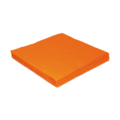 Guardanapo de Papel 25x25 Liso Laranja com20 Un - Silver Plastic