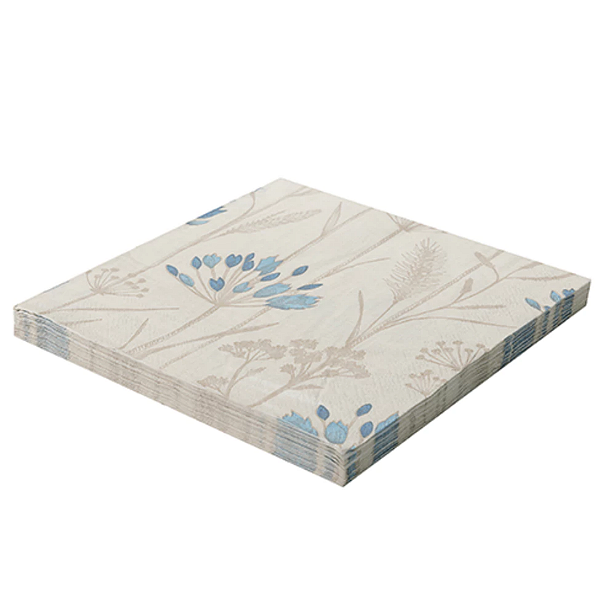 Guardanapo de Papel Estampado Flores e Folhas 32x32cm com 20 Un - Silver Plastic