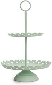 Suporte Redondo 2 Andares Bailarina de Metal Verde Bebê - Cake - Promo Cromus 1521869