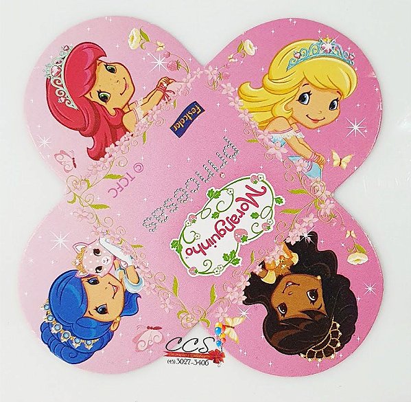 Porta Forminha Para Docinhos Festa Moranguinho Princess com 40 Un - Promo Festcolor