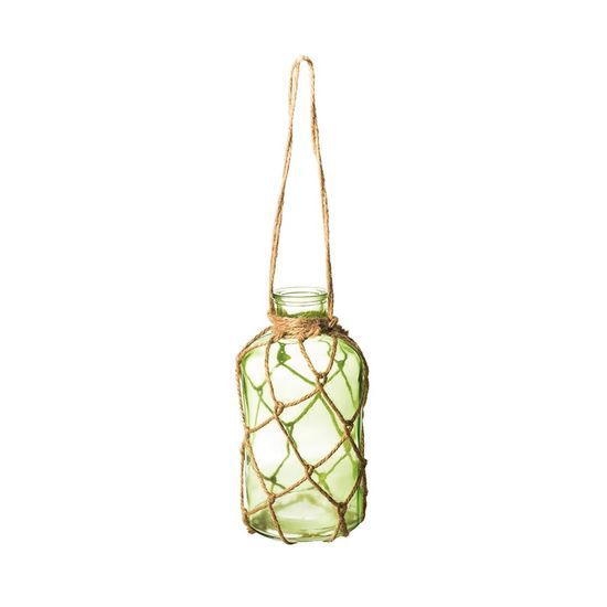 Vaso Decorativo de Vidro Aéreo Verde 8x8x16,5 com 1 Un - Cromus