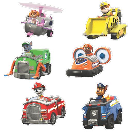 Kit Decorativo de E.V.A Enfeite Impresso Patrulha Canina com 6 Itens - Ref 351019 Piffer