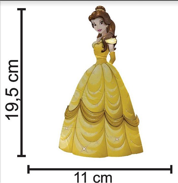 Mini Painel Decorativo de E.V.A A Bela e a Fera - Bela 11x20cm - com 1 un - Ref 313018 Piffer