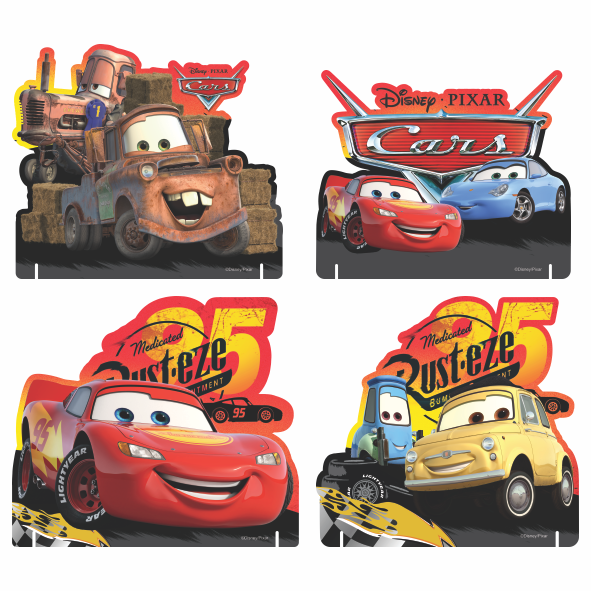 Kit Enfeite Decorativo de E.V.A Festa Carros com 4 Itens - Ref 305045 Piffer