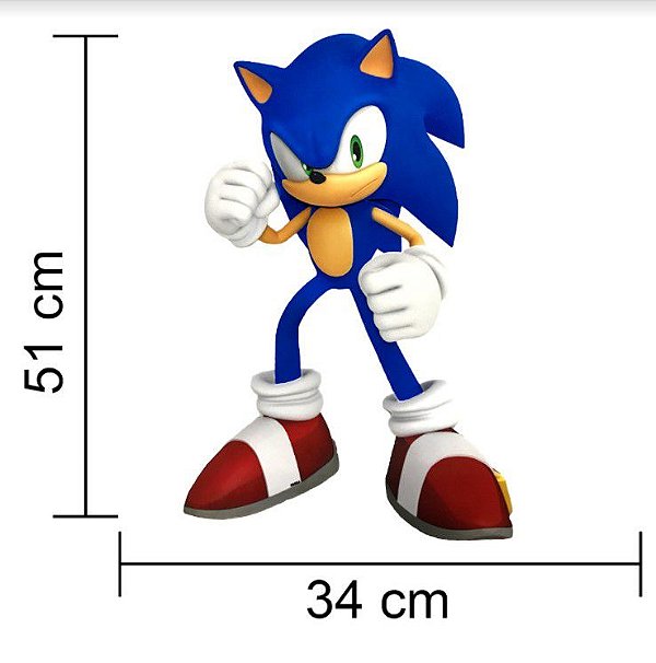 4 bonecos de papel do sonic 