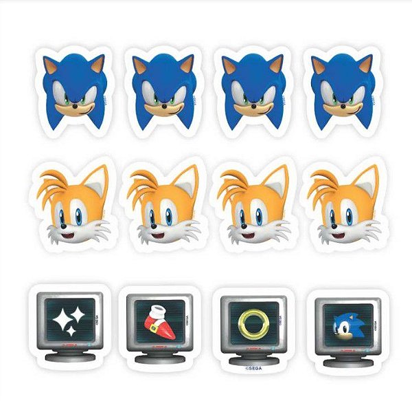 MINI PERSONAGEM DECORATIVO SONIC 50 un.