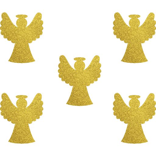 Aplique Decorativo de E.V.A Glitter Anjo com 5Un - Ref 102003 - Piffer