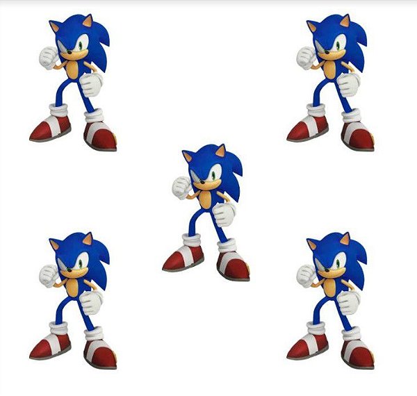 Mini Personagens Decorativos Sonic - 50 Un - Natal da 25