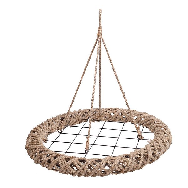 Balança Decorativa de Sisal Cru 55x55cm - Coleção Chalé - Ref 1206057 Cromus