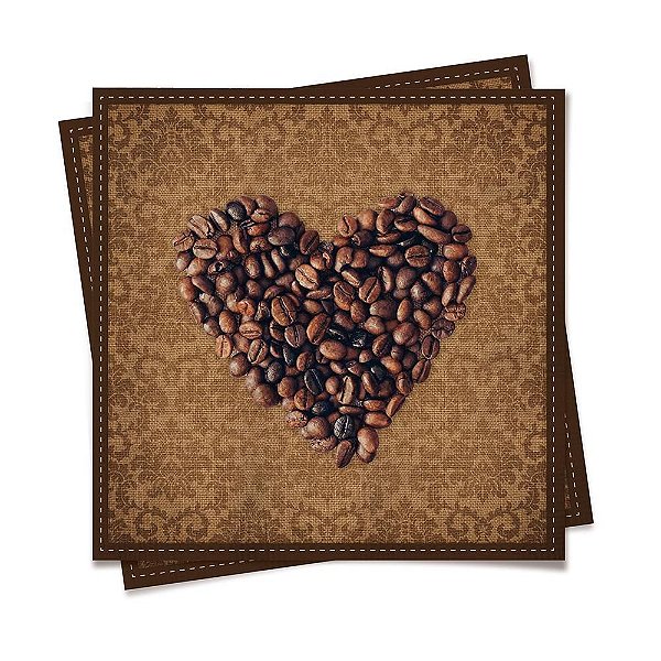 Guardanapo de Papel Decorado Grãos de Café 32x5x32,5cm com 20 Un - Ref 19000093 Cromus