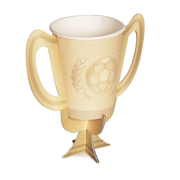 Copo de Papel 240Ml Troféu Festa Futebol com 8 Un - Cromus 23410048