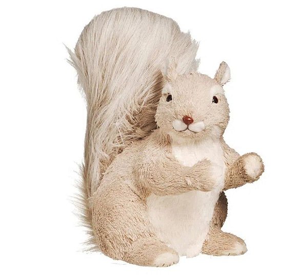 Esquilo Decorativo Rústico Cinza 30cm - Coleção Savana - Ref 1593108 Cromus