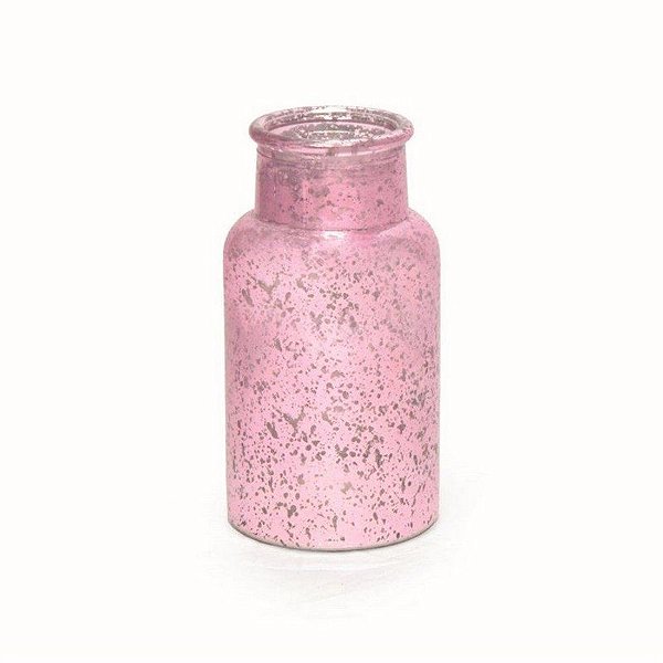 Vaso Decorativo de Vidro Metalizado Rosê 6,5x12,5 com 01 Unidade - Ref 29000799 Cromus