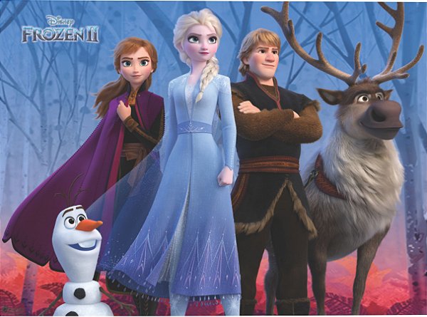 Painel Decorativo de T.N.T Festa Frozen II 1,40x1,03mts com 01 un - Ref 310033 Piffer