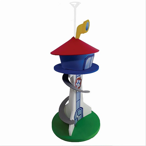 Centro de Mesa Decorativo de E.V.A Torre Patrulha Canina com Vareta Pega Balão - Ref 351010 Piffer