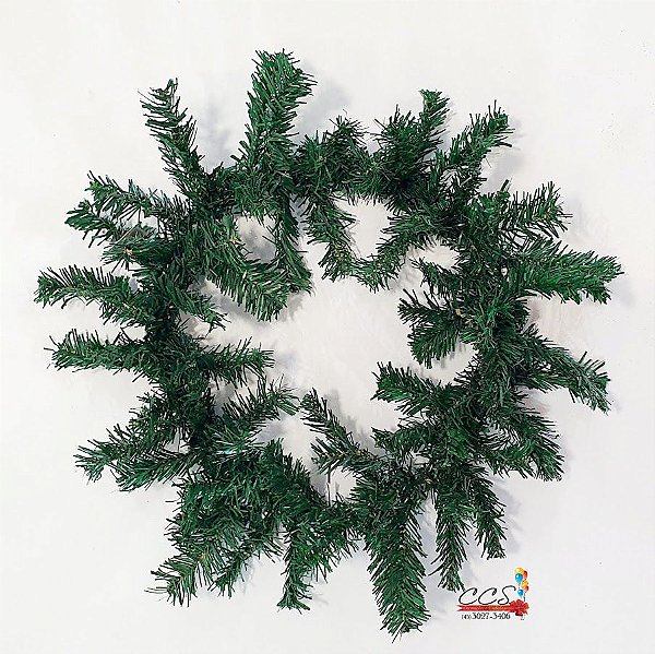 Guirlanda de Natal Verde 40cm com 55 Hastes - Ref 66825001 D&A
