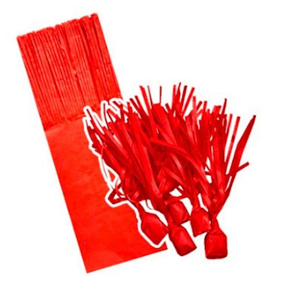 Papel para Bala Coco Liso Vermelho 48 Unidades - Bello
