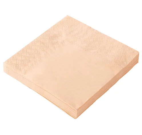 Guardanapo de Papel 25x25 Liso Pêssego com 20Un - Silver Plastic