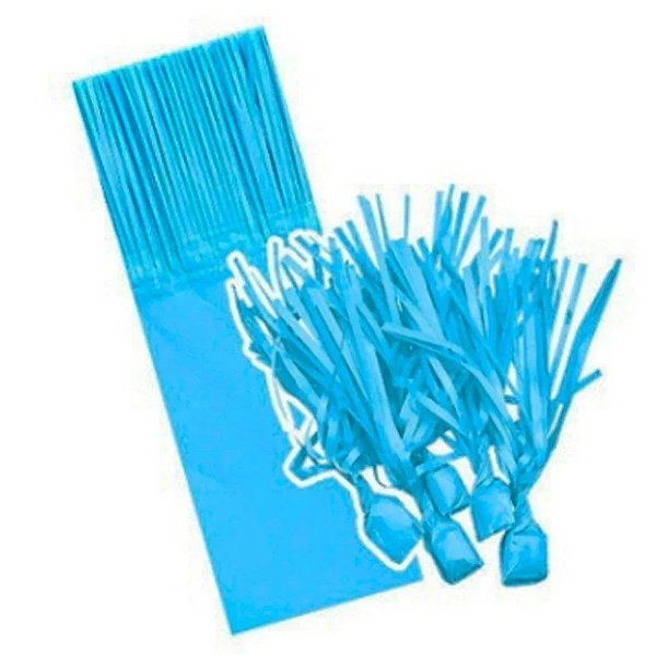 Papel para Bala Coco Liso Azul Claro 48 Unidades - Bello