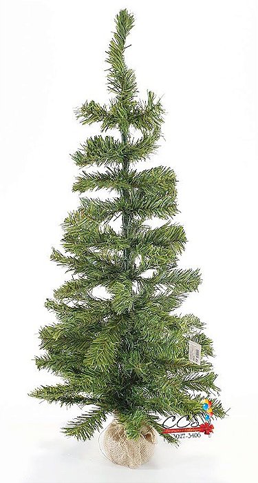 Árvore de Natal Pequena Verde com Base de Plástico 60cm - 60 Hastes - D&A -  CCS Decorações