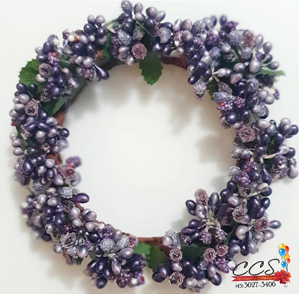 Mini Guirlanda Folhas Lilas e Roxo Tam M 8x8cm - Mini Guirlandas - Ref 1211036 Cromus
