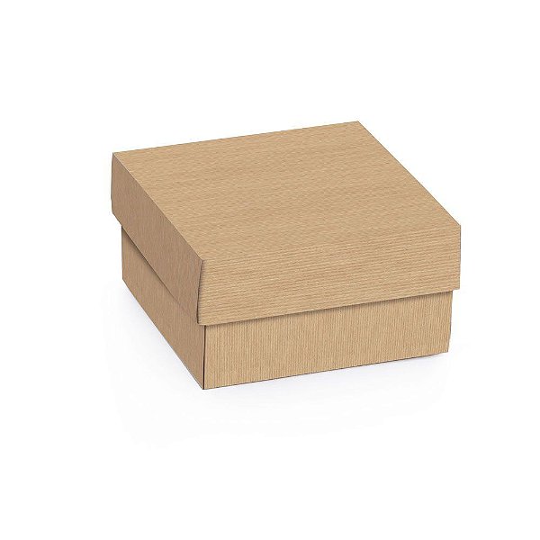 Mini Caixa Quadrada Lisa Kraft G 12x12x4cm Pacote com 10 Unidades - Ref 13003933 Cromus