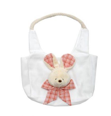 Bolsinha de Tecido com Coelho Xadrez - Coleção Popcorn - Ref 1013227 Páscoa Cromus