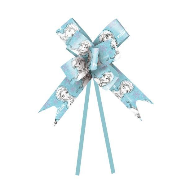 Laço Pronto Licenciado Frozen Azul e Lilas 18MM Pacote com 10 Un - Festa Frozen - Ref 1730166 Cromus
