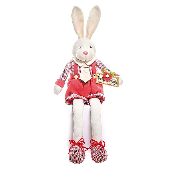 Coelho Sentado com Pernas Compridas - Coleção Goiabinha - Ref 1822468 Páscoa Cromus