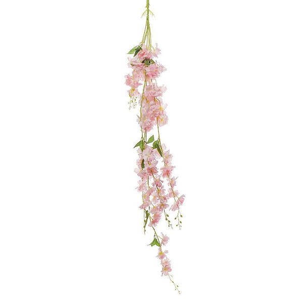 Ramo Pendente Flor Artificial Cerejeira Rosa - Blossom - Ref 1823108 Cromus  - CCS Decorações