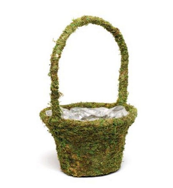 Cesta de Musgo Verde 45x25x25cm - Coleção Rustic - Ref 1826073 Páscoa Cromus