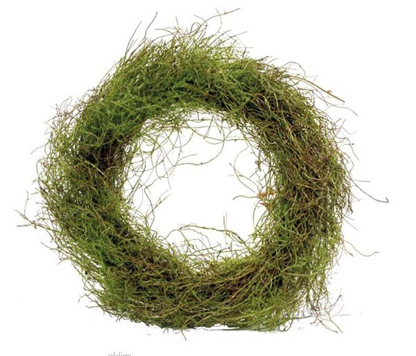 Guirlanda Decorativa Verde e Marrom de Musgo e Cipó 40x40cm - Coleção Rustic - Ref 1826154 Cromus