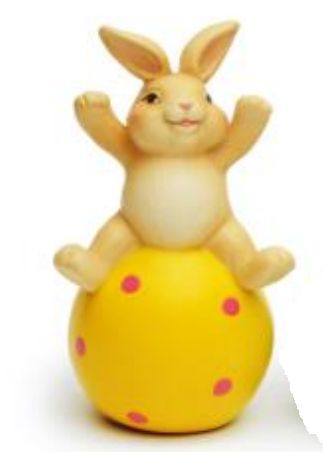 Coelho de Resina Sentado no Ovo Amarelo 15x9x7cm - Coleção Color Baby - Ref 1014715 Páscoa Cromus