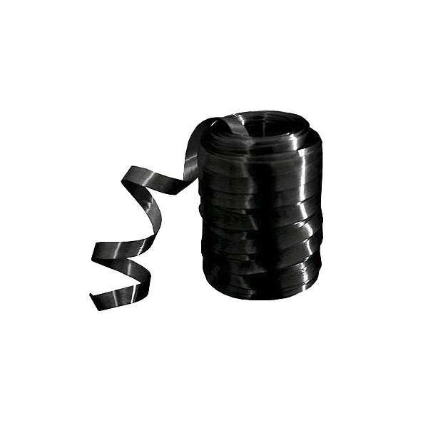 Fitilho Plastico 0,5mm com 50 Metros Preto - New Party