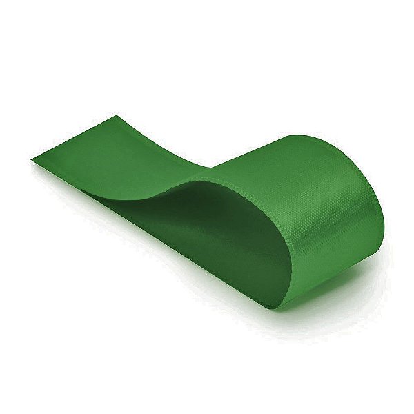 Fita de Cetim Liso Verde Bandeira 15MM com 10 Metros - Num 3 - Ref 19000451 Cromus
