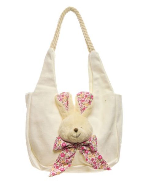 Bolsinha de Tecido com Coelho FLoral Rosa - Coleção Flower - Ref 1823518RS Páscoa Cromus