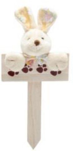 Plaquinha Patinhas Coelho Florido Amarelo com 1 Unidade - Coleção Daisy - Ref 1013258 Páscoa Cromus