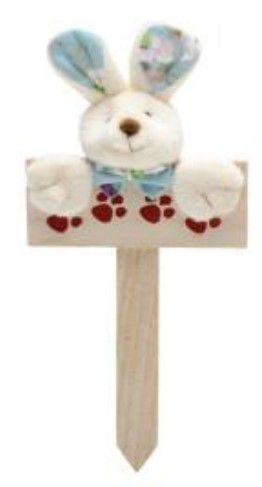 Plaquinha Patinhas Coelho Florido Azul com 1 Unidade - Coleção Daisy - Ref 1013258AZ Páscoa Cromus