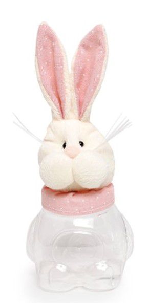 Pote Coelho Poá Rosa 20x9x8cm com 1 Unidade - Ref 1827264R Páscoa Cromus