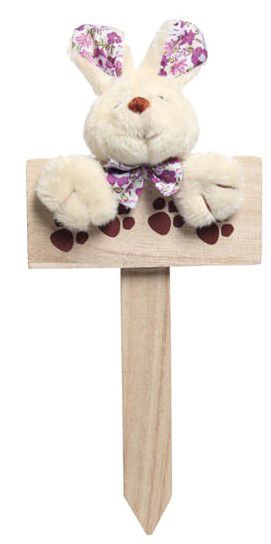 Plaquinha Patinhas Coelho Florido Lilas com 1 Unidade - Coleção Flower - Ref 1821136 Páscoa Cromus