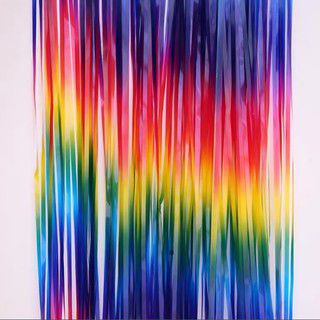 Cortina Plástica Fios Colorida Arco Iris 2x1 Metros - CCS Decorações