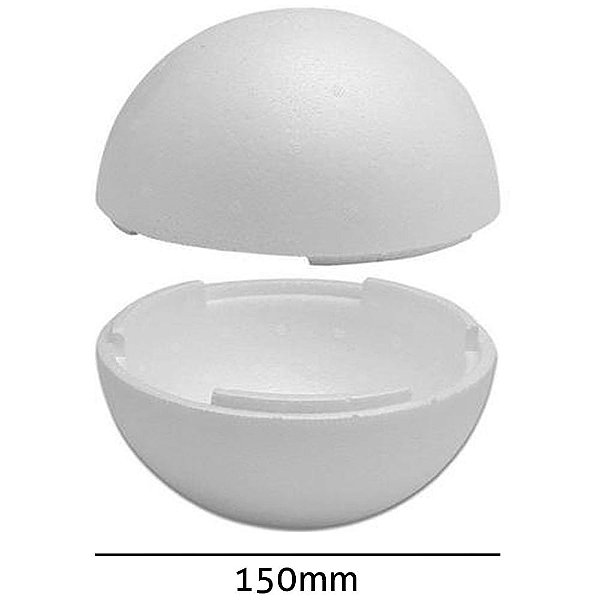 Bola de Isopor Oca Bipartida 150mm com 1 Unidade - Styroform