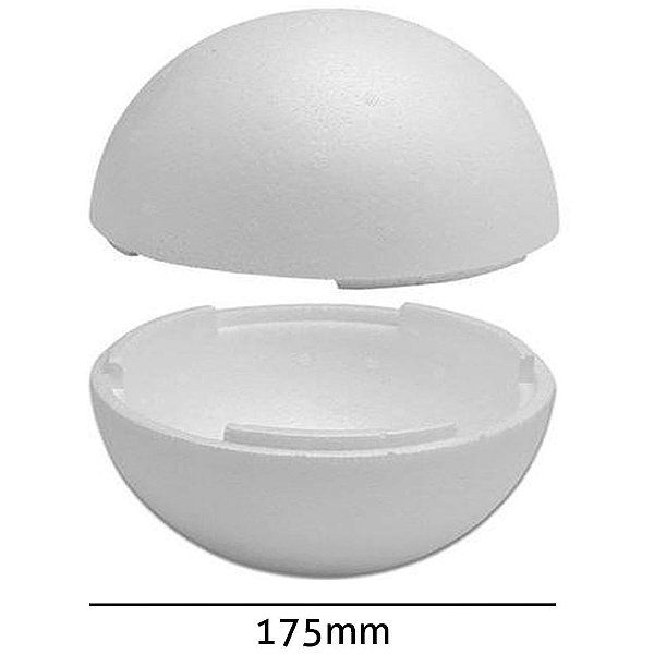 Bola de Isopor Oca Bipartida 175mm com 1 Unidade - Styroform