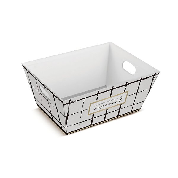 Cesta Rígida de Papel Grid Para Uma Pessoa Muito Especial 27x21x12cm com 1 Unidade - Ref 19000651 Cromus