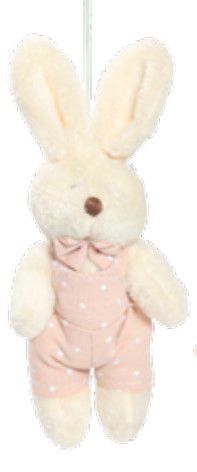 Mini Coelho de Pelúcia Poá Salmão 15cm - Ref 1820636 Páscoa Cromus