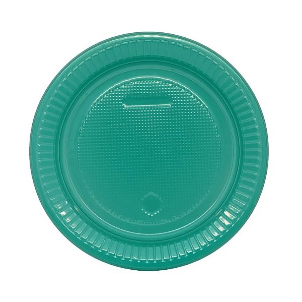 Prato Descartável de Plástico Neon Verde 15cm com 10 Unidades - Bello