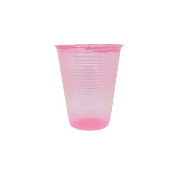 Copo Descartável de Plástico Neon Rosa 180ML com 40 Unidades - Bello