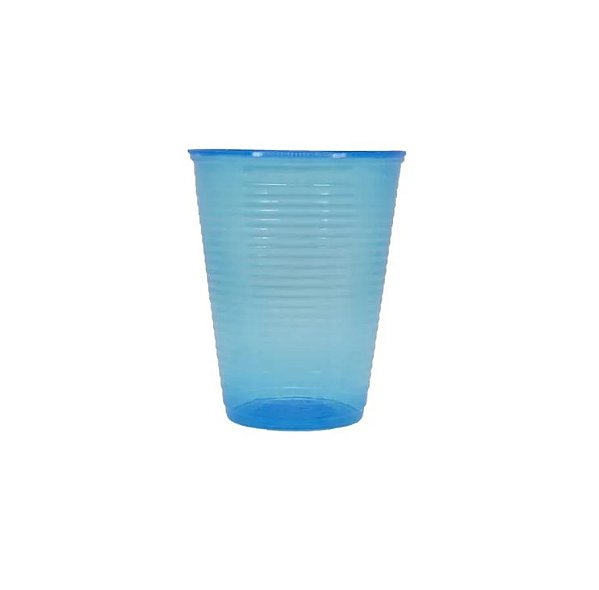 Copo Descartável de Plástico Neon Azul 180ML com 40 Unidades - Bello